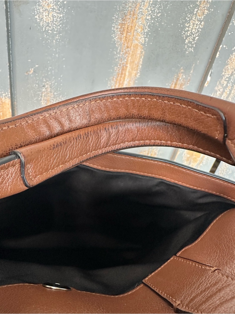 Coach Hamilton Smooth Leather Business Bag Dark Saddle - Picture 15 of 16